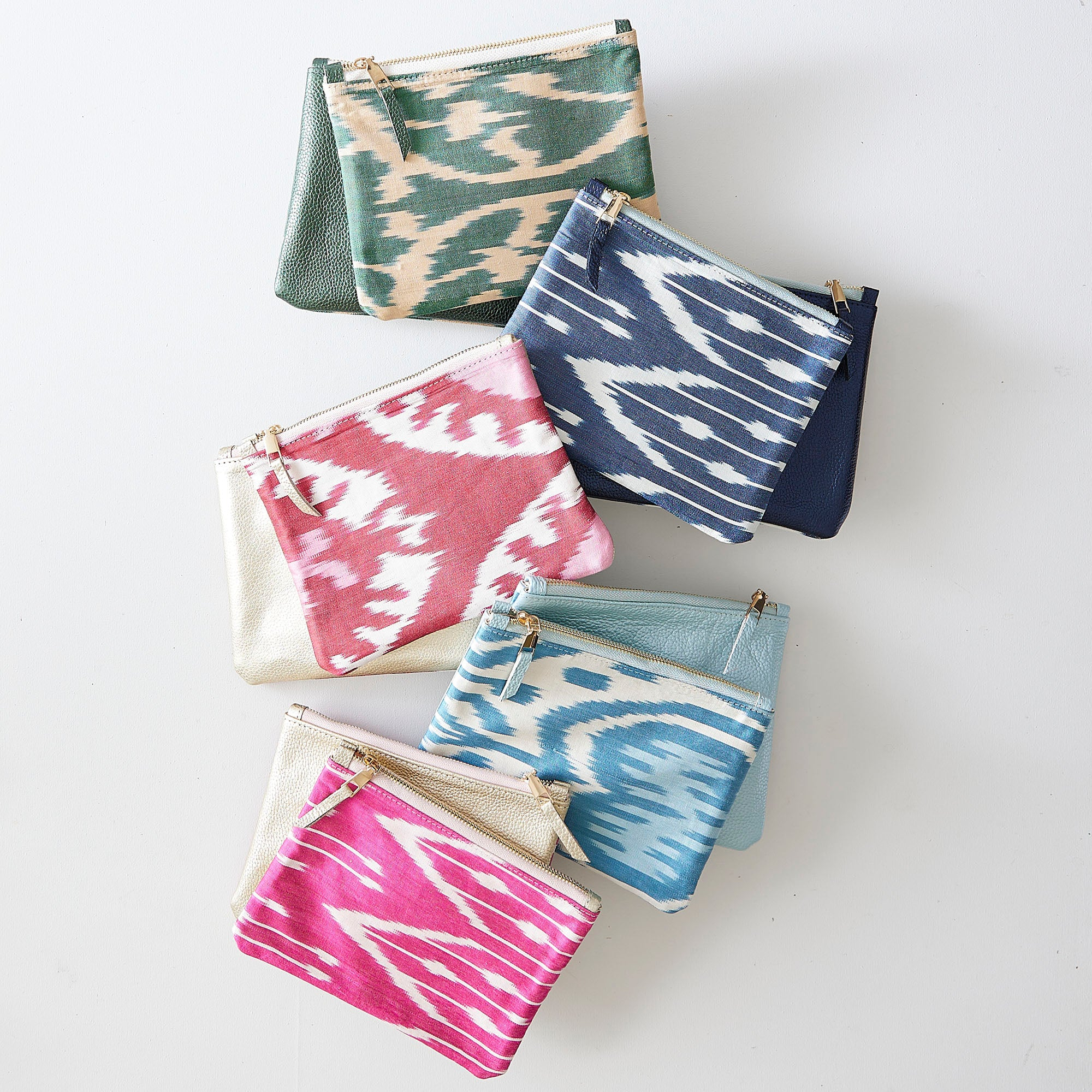 Ikat Silk Clutch