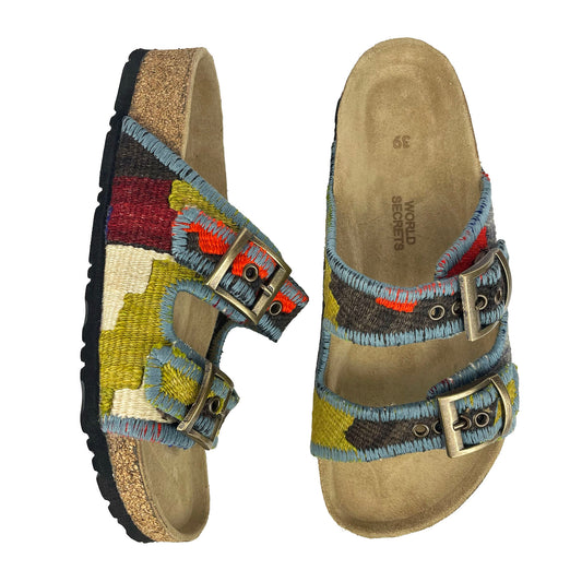 Moss - UK 6 Kilim Sandals