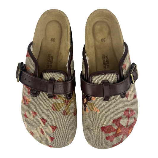 Brick - UK 6 Ladies Carpet Clog
