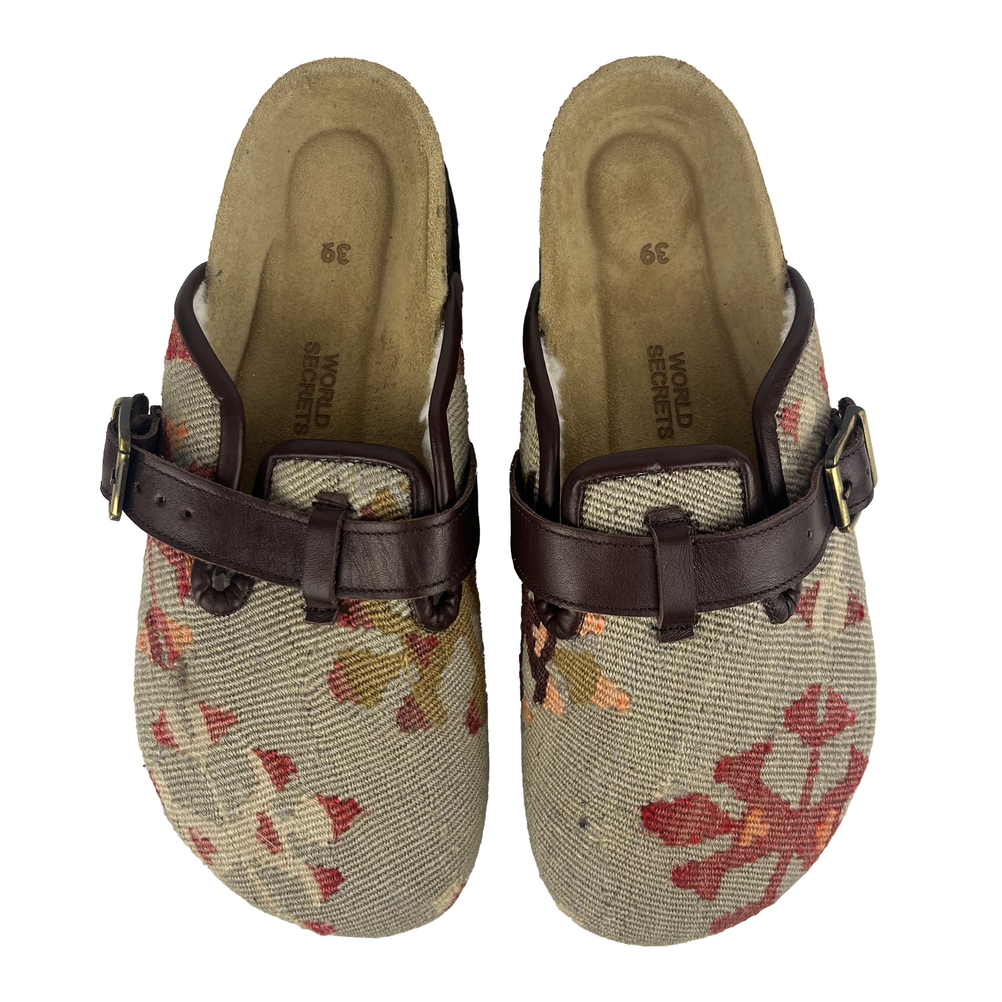 Brick - UK 6 Ladies Carpet Clog