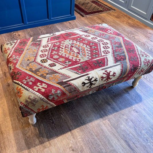 Sage - Kilim Magazine Stool