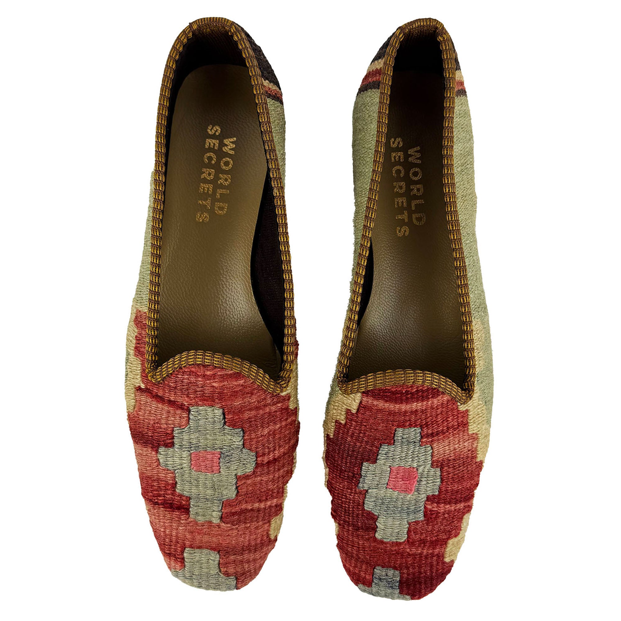 Lime - UK 9 Ladies Kilim Shoe
