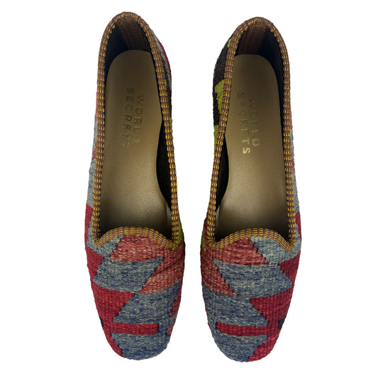 Maroon - UK 7 Ladies Kilim Shoe