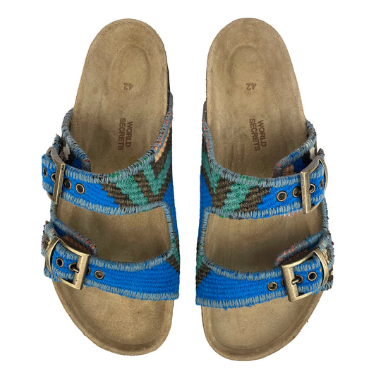 Aqua - UK 9 Kilim Sandals