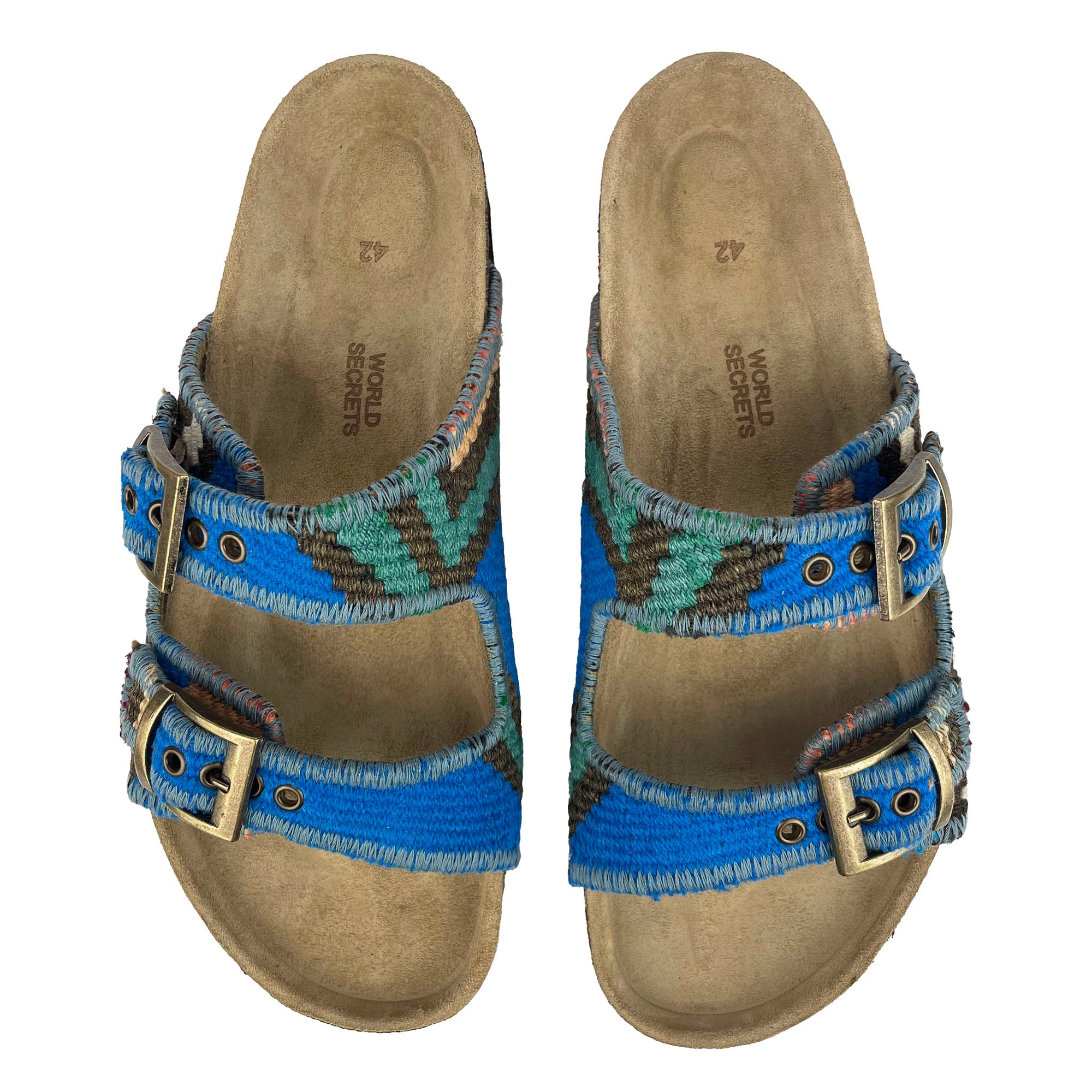 Aqua - UK 9 Kilim Sandals
