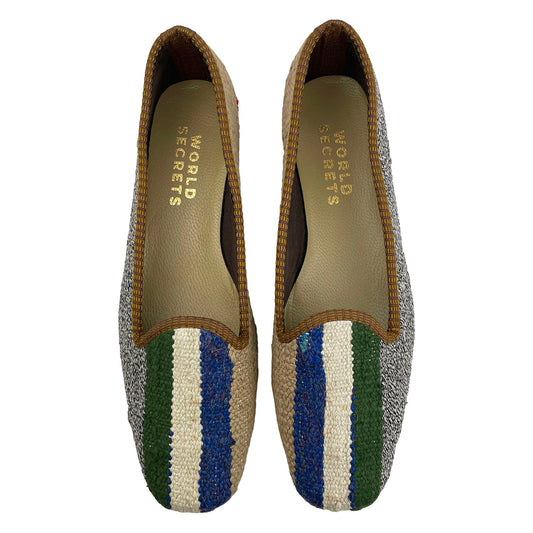 Denim - UK 8 Ladies Kilim Shoe