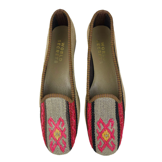 Lime - UK 9 Ladies Kilim Shoe