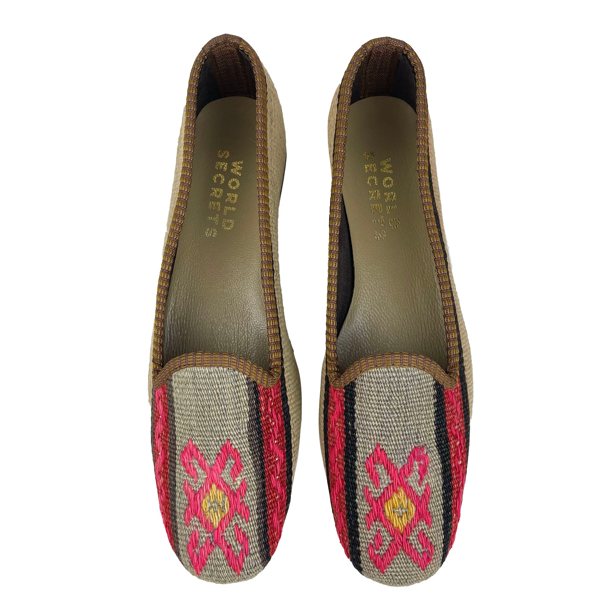 Lime - UK 9 Ladies Kilim Shoe