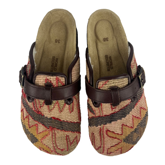 Cognac - UK 5 Ladies Carpet Clog