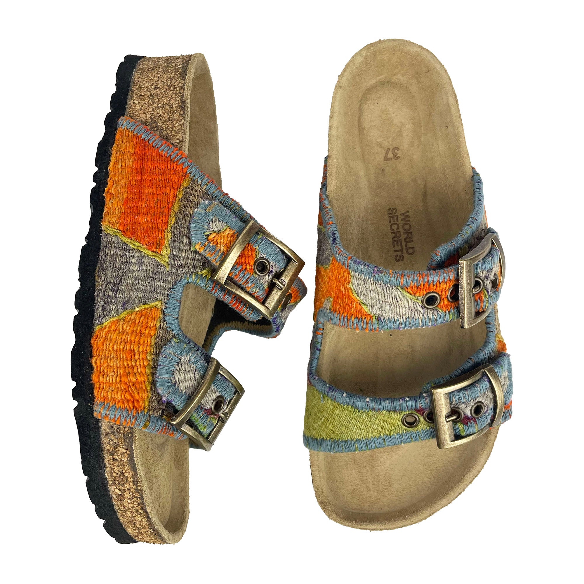 Sunrise - UK 4 Kilim Sandals