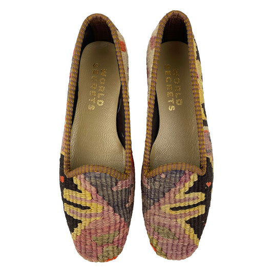 Flower - UK 3 Ladies Kilim Shoe
