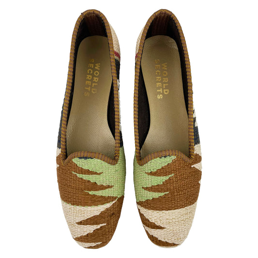 Lime - UK 9 Ladies Kilim Shoe