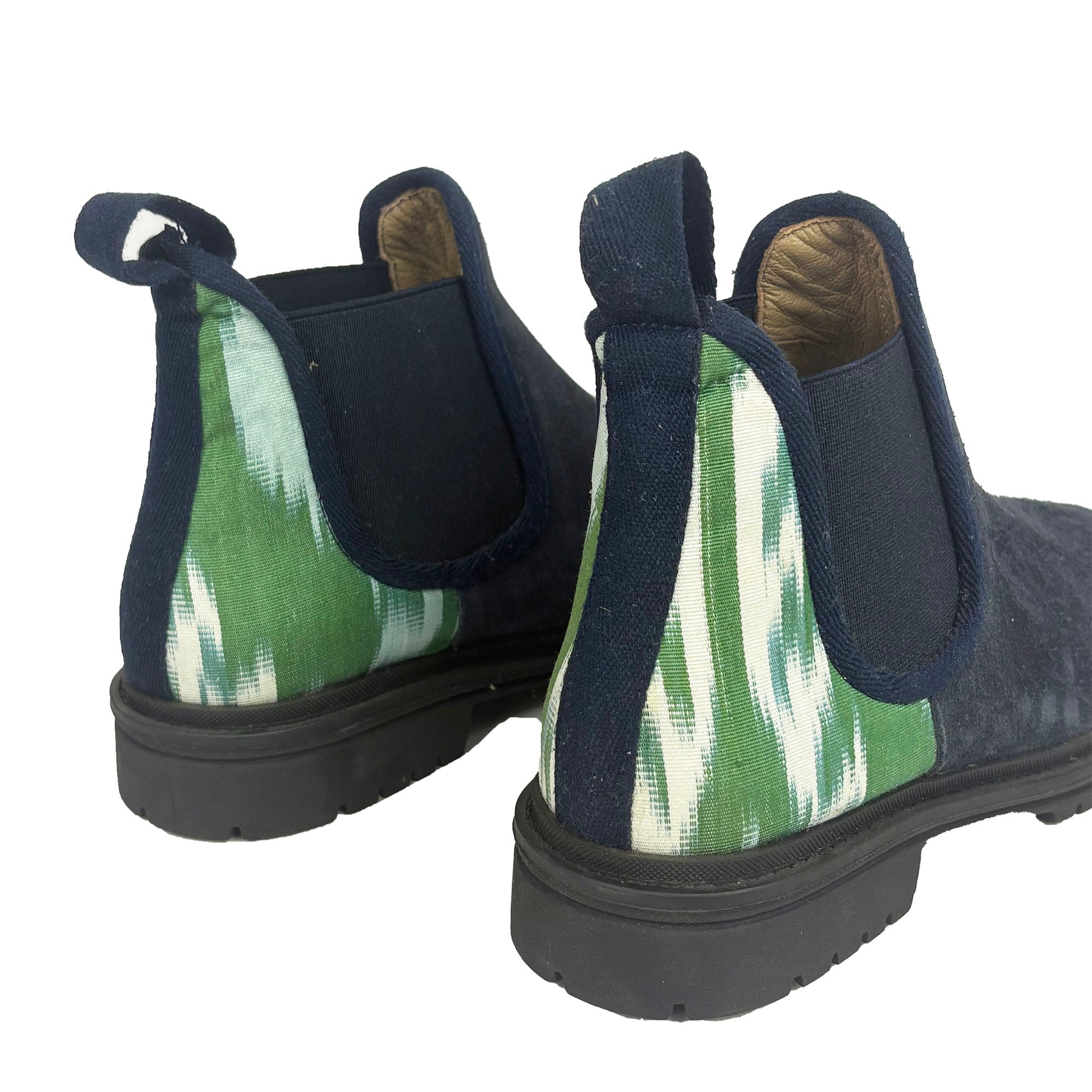 Ikat Navy Boots - UK 3 sample
