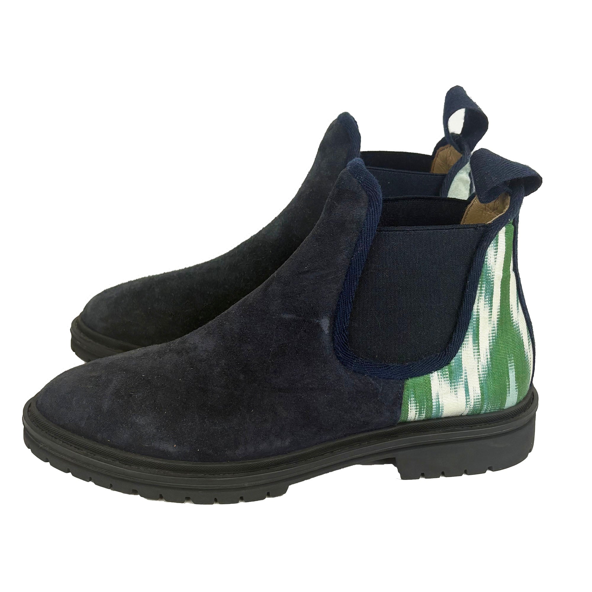 Ikat Navy Boots - UK 3 sample