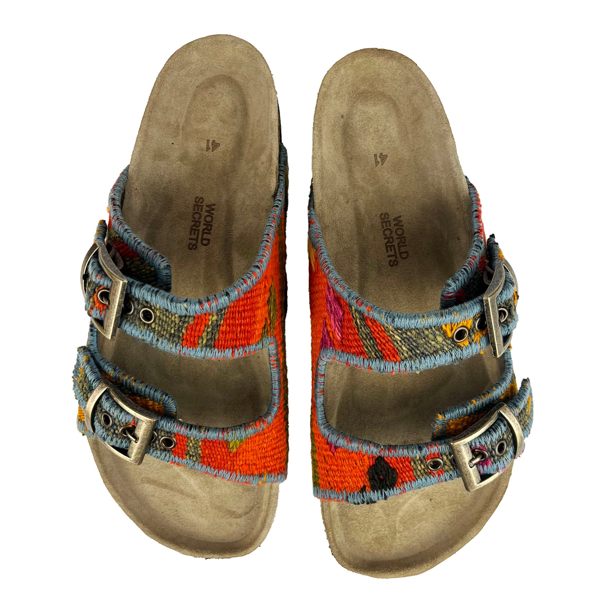 Orange - UK 8 Kilim Sandals