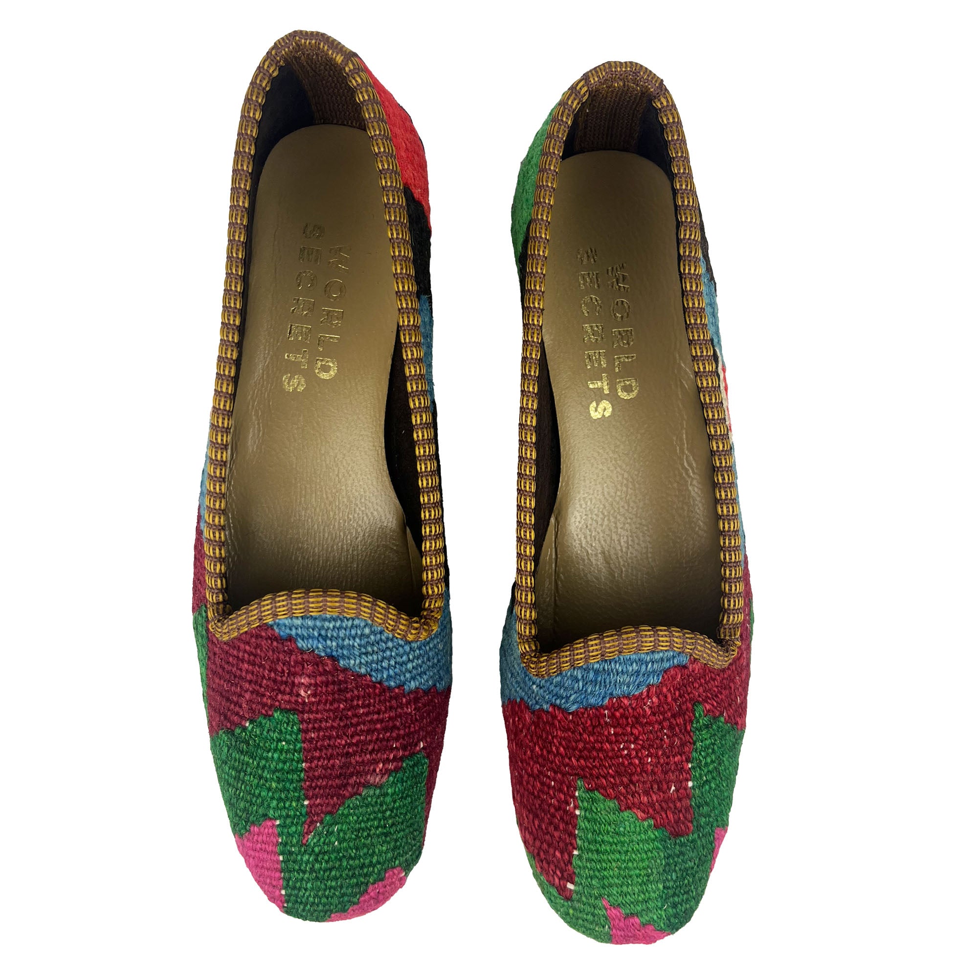 Wine - UK 4 Ladies Kilim Shoe
