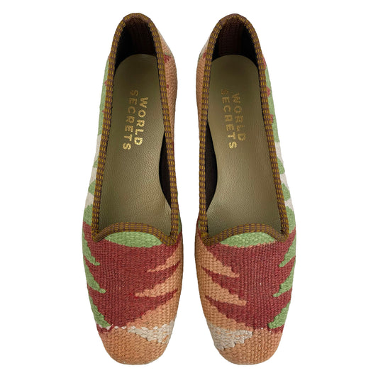 Maroon - UK 7 Ladies Kilim Shoe