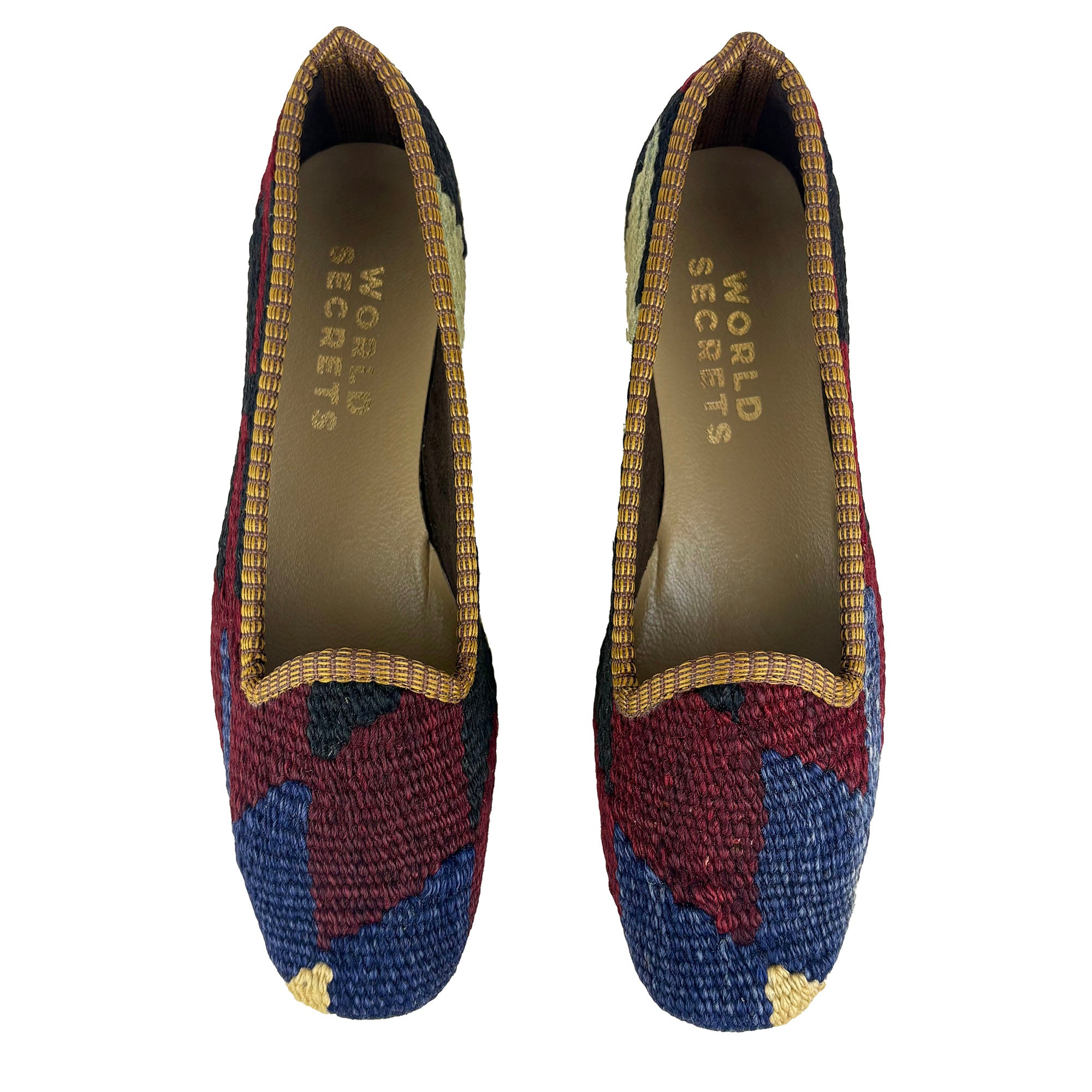 Wine - UK 4 Ladies Kilim Shoe