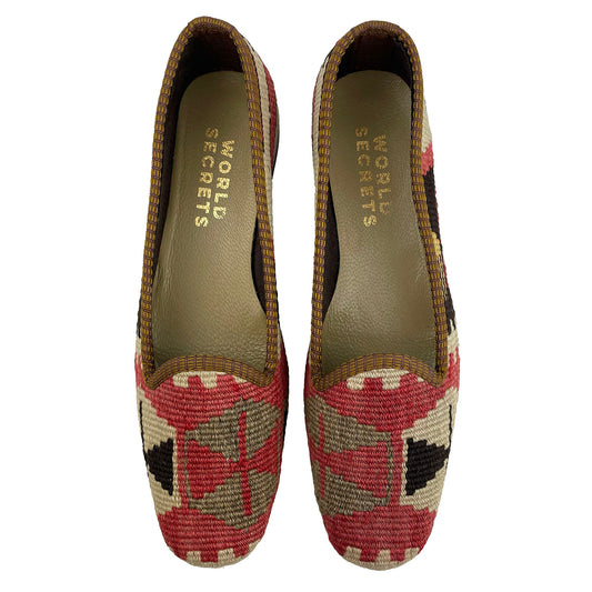 Raspberry - UK 6 Ladies Kilim Shoe