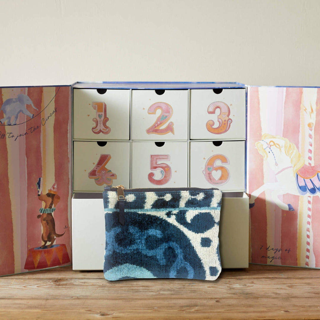 7 Days of Magic Calendar - Ikat Clutch in colour of your choice