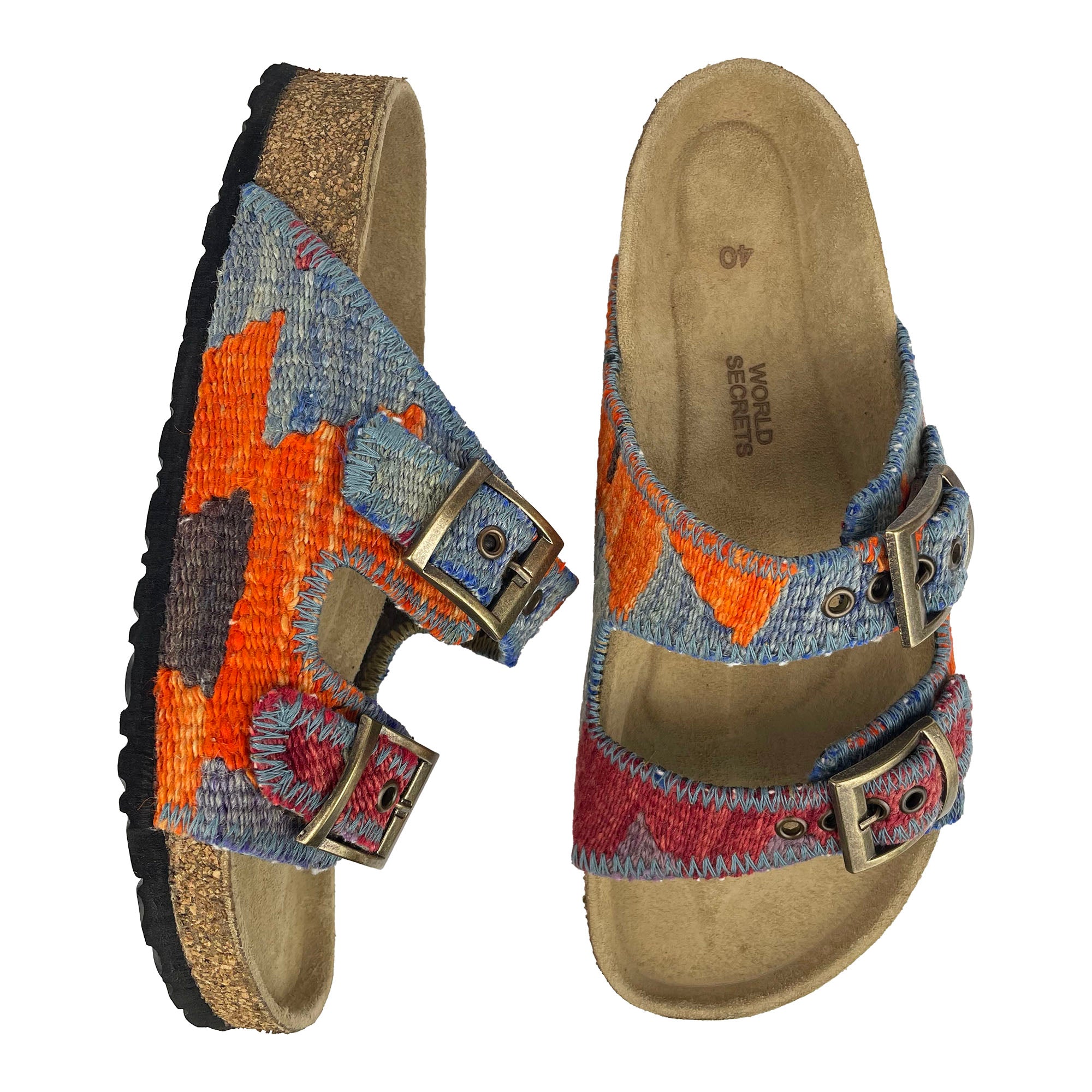 Tangerine - UK 7 Kilim Sandals