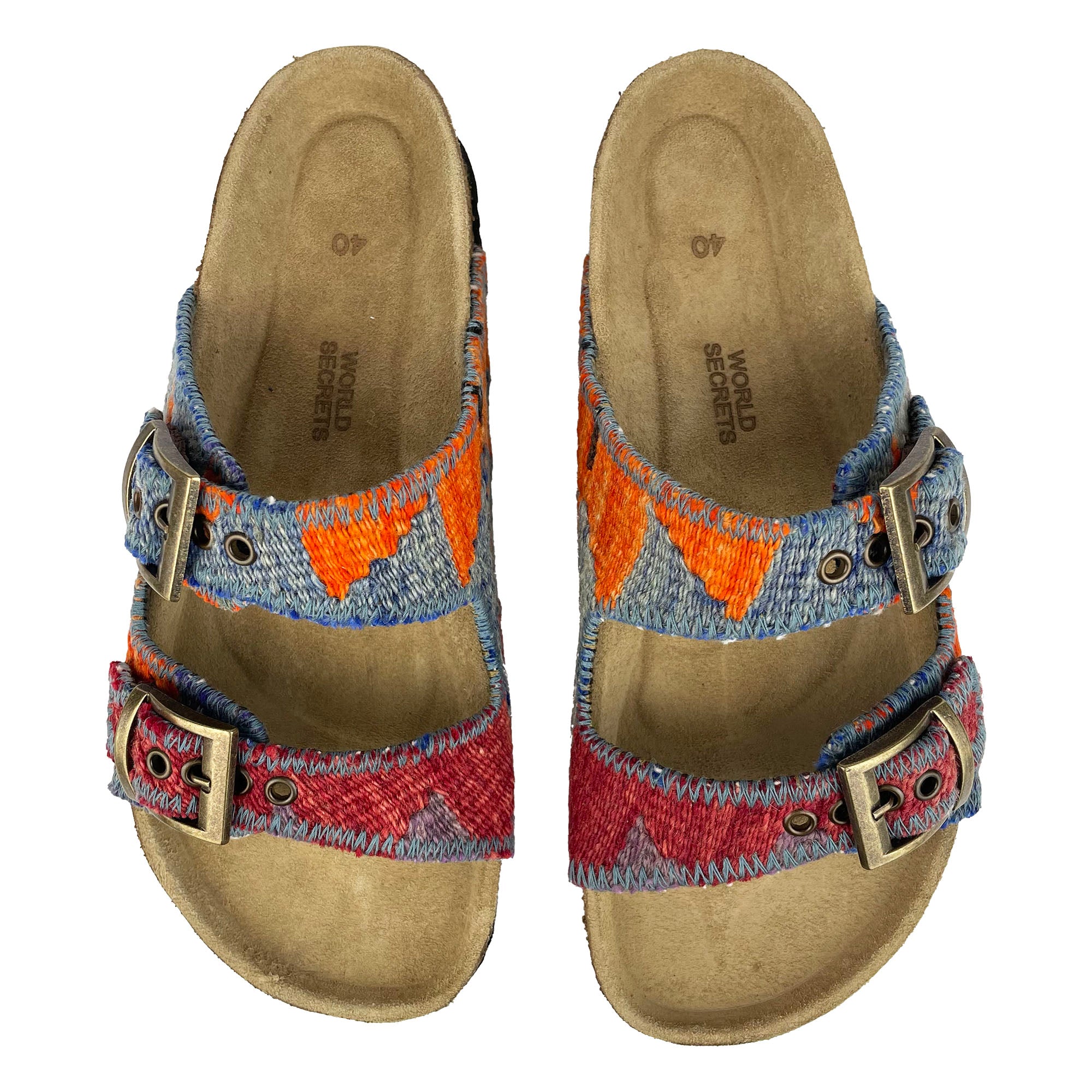 Tangerine - UK 7 Kilim Sandals