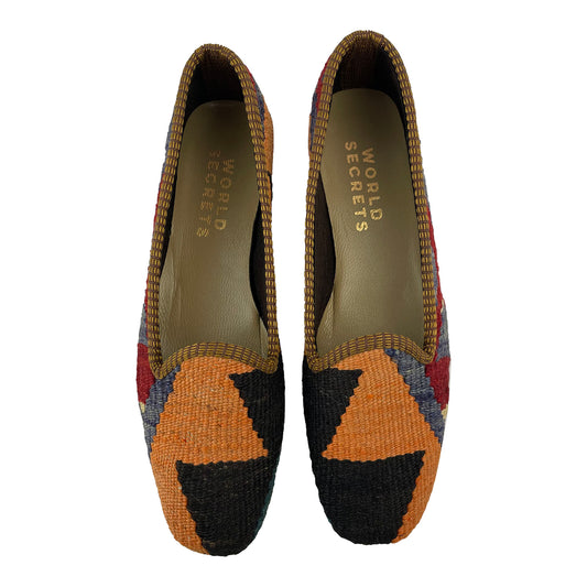 Orange - UK 6 Ladies Kilim Shoe