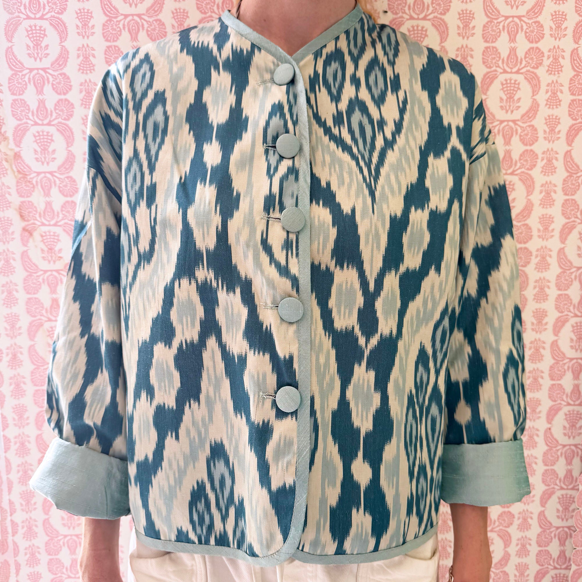 Ocean Blue Ikat Jacket - Browne & Daughters Collaboration