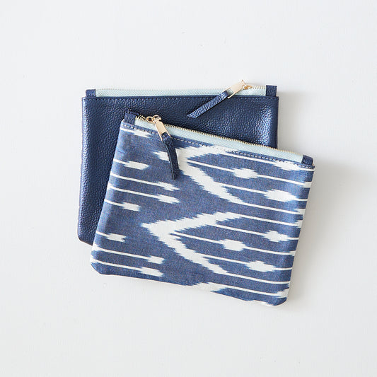 Midnight - Ikat Silk Clutch