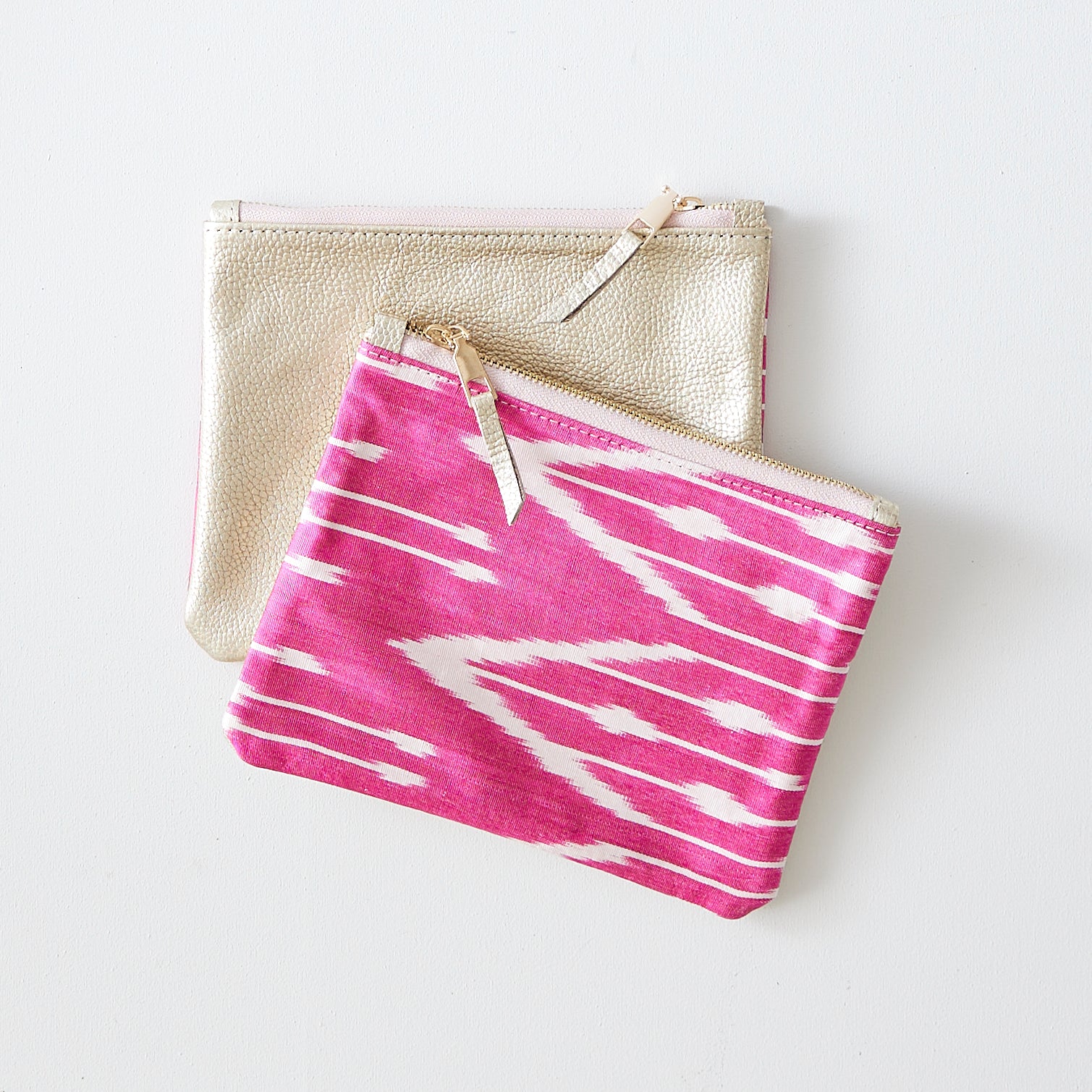 Marzipan - Ikat Silk Clutch