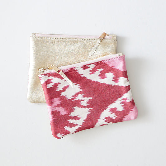 Merlot - Ikat Silk Clutch