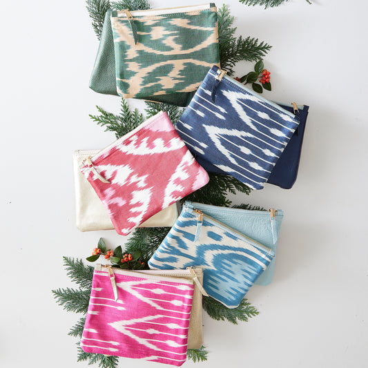 7 Days of Magic Calendar - Ikat Clutch in colour of your choice