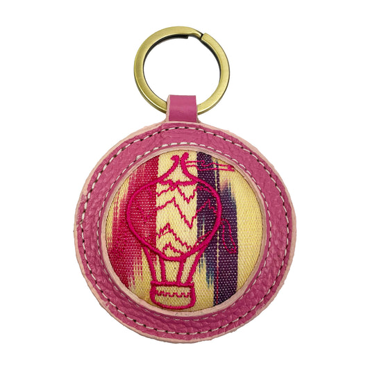 Hot Air Balloon - Ikat Keyring