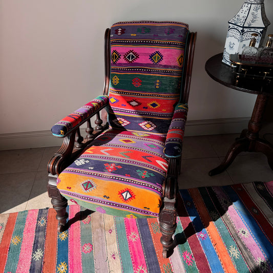 Antique Kilim Armchair