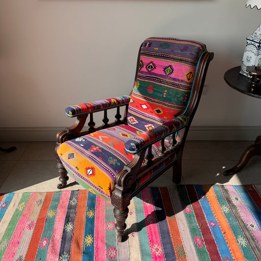 Antique Kilim Armchair