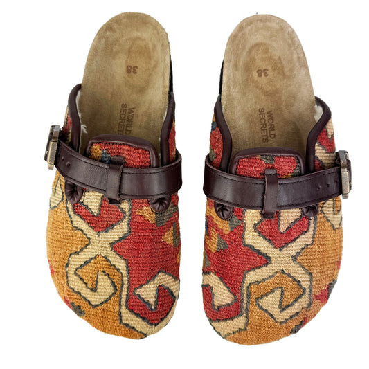 Cognac - UK 5 Ladies Carpet Clog