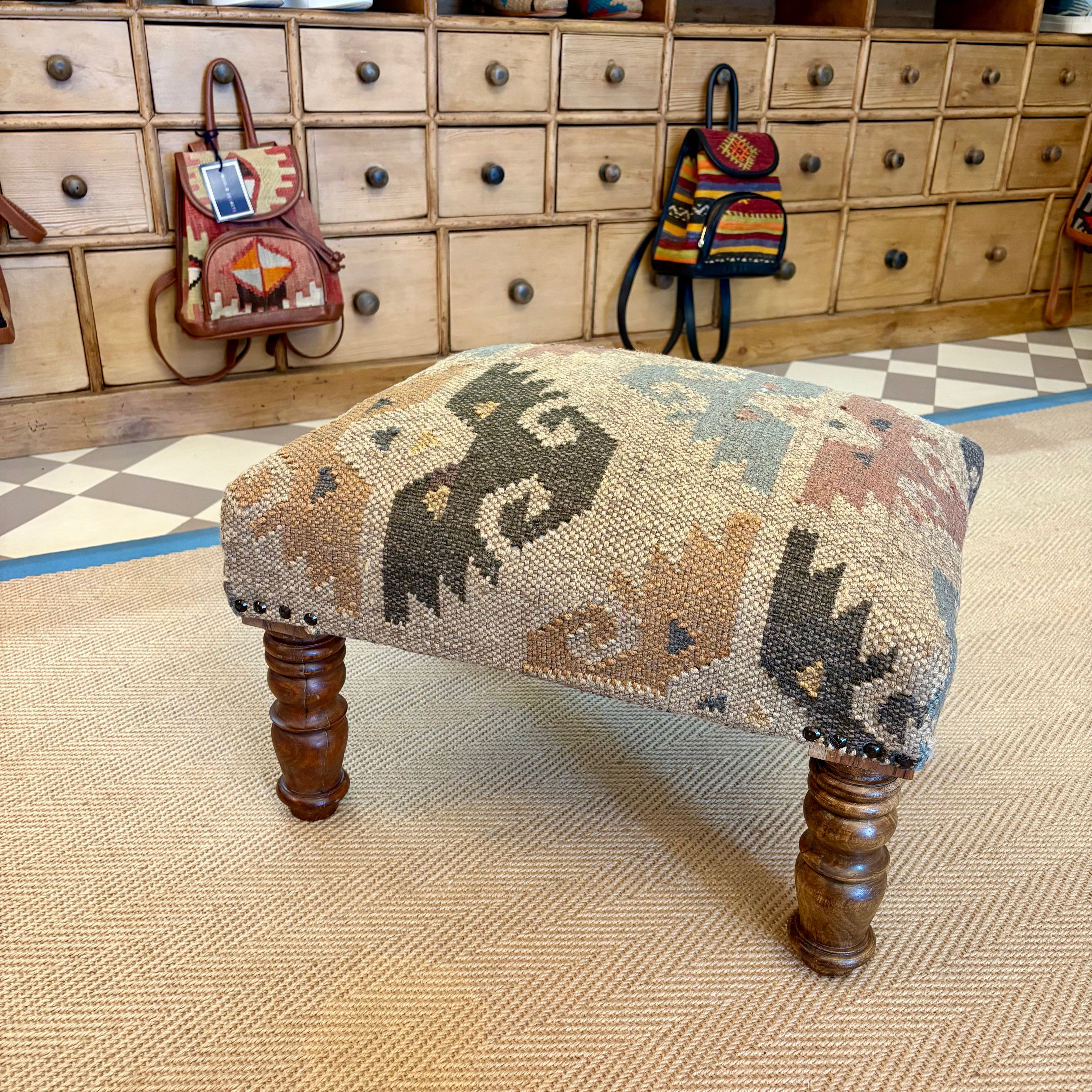 Sicily - Indian Kilim Footstool