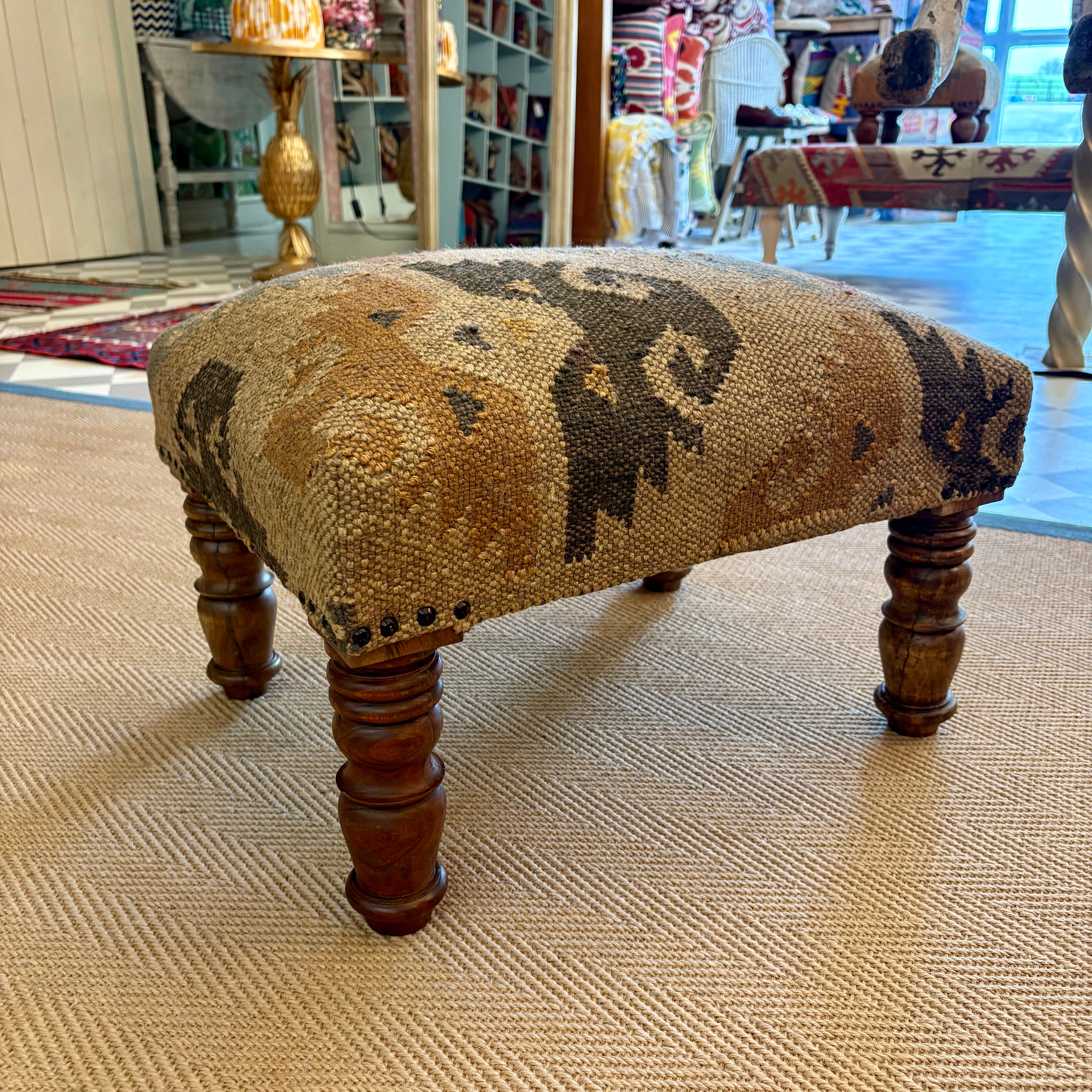 Sicily - Indian Kilim Footstool