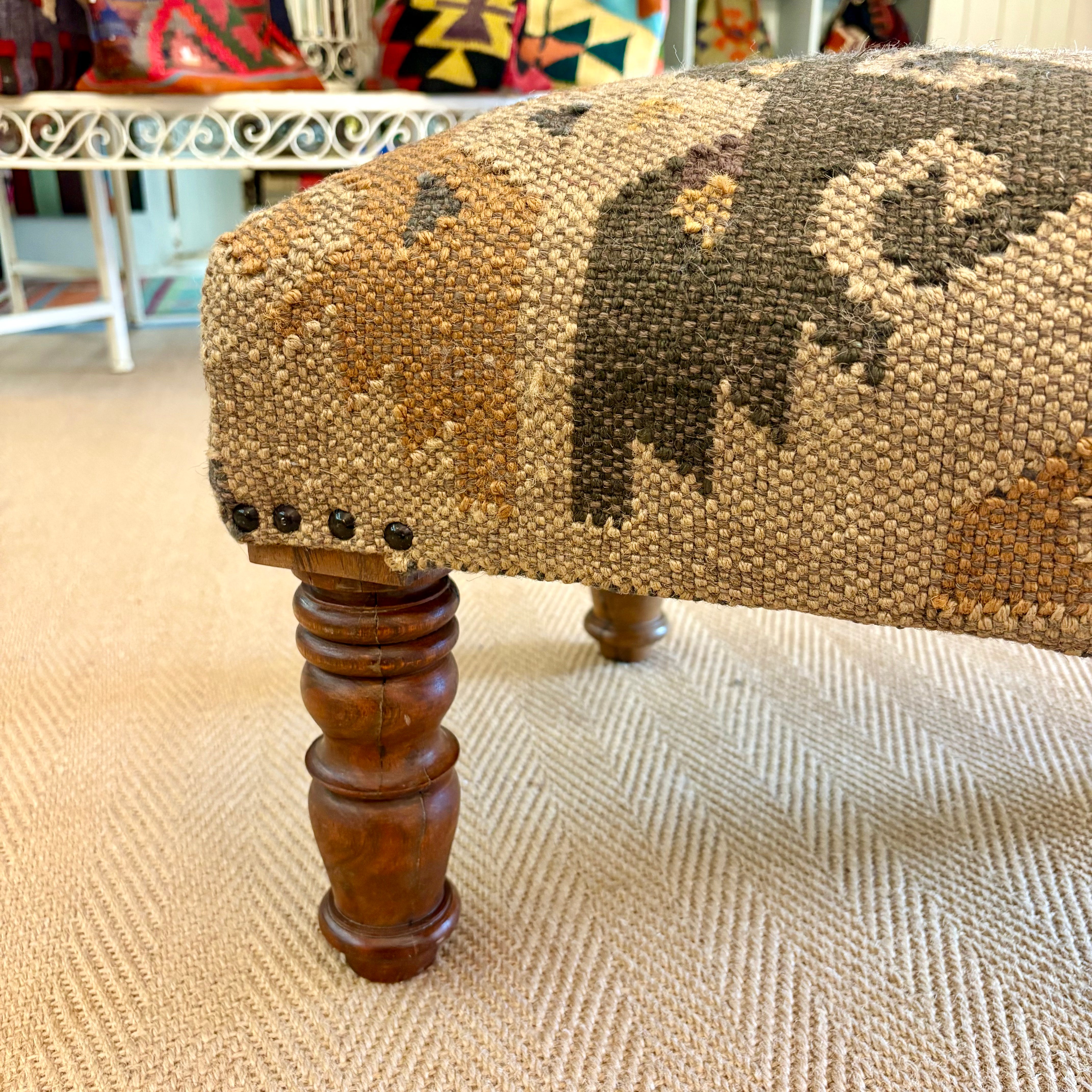 Sicily - Indian Kilim Footstool