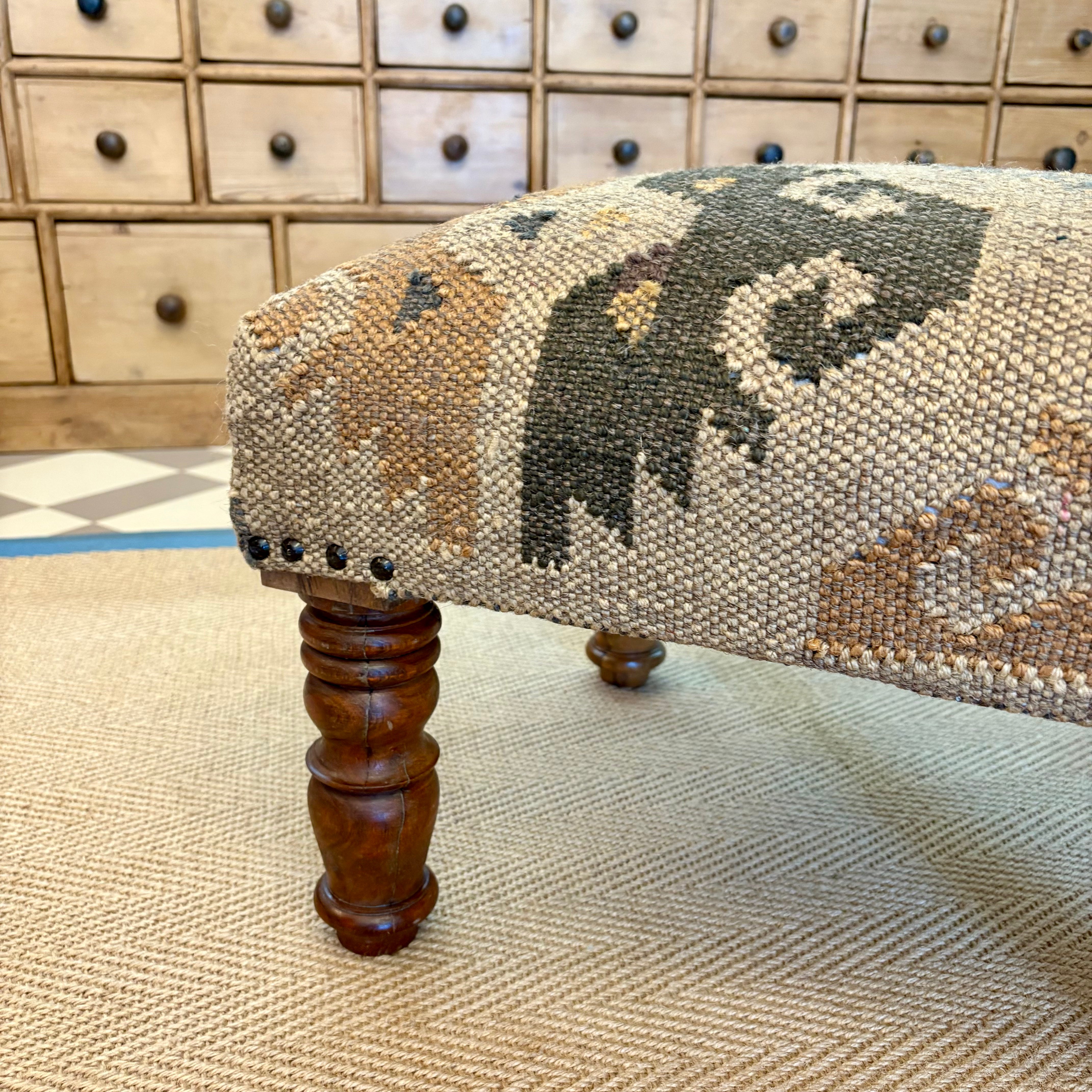 Sicily - Indian Kilim Footstool