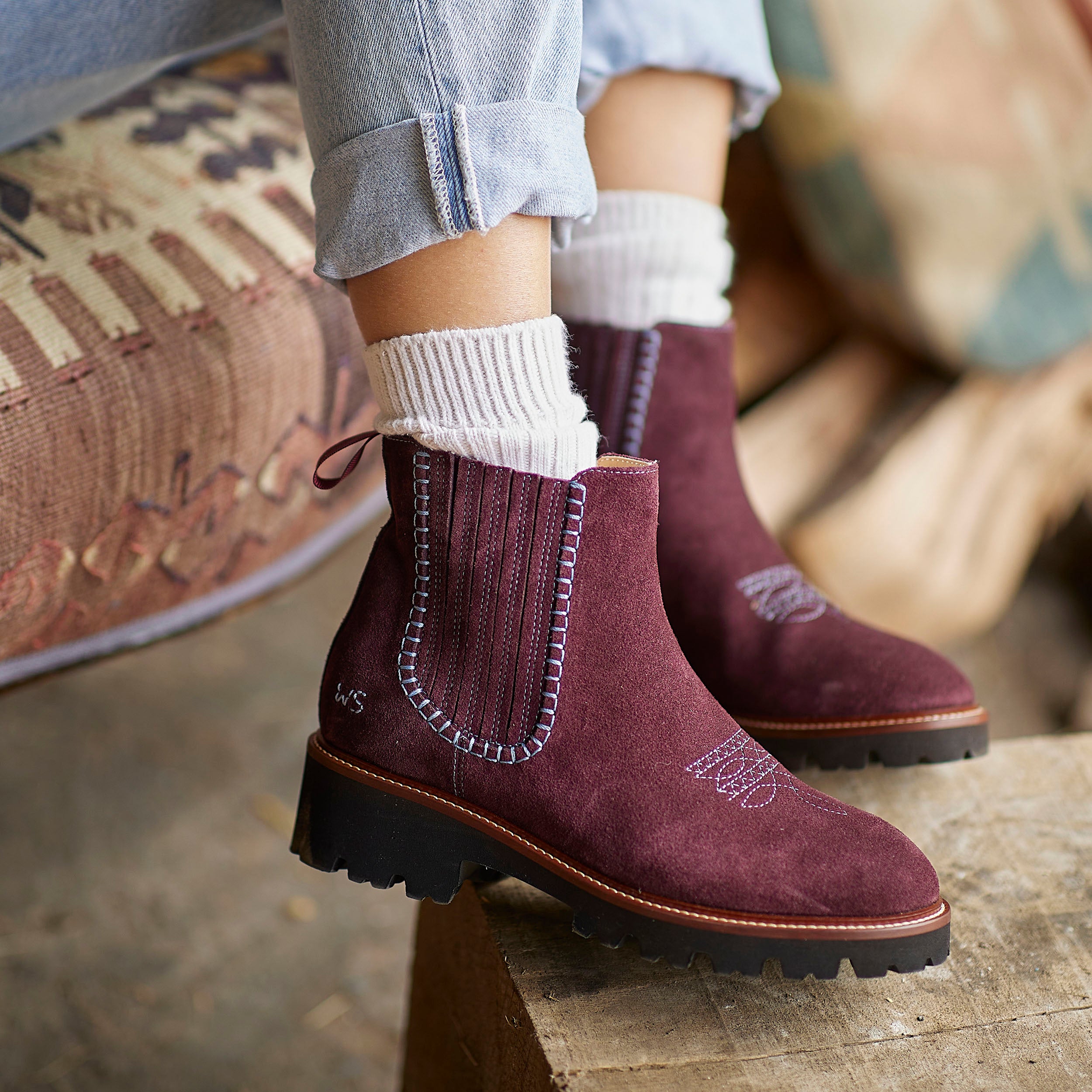 Ranch Boots - Merlot