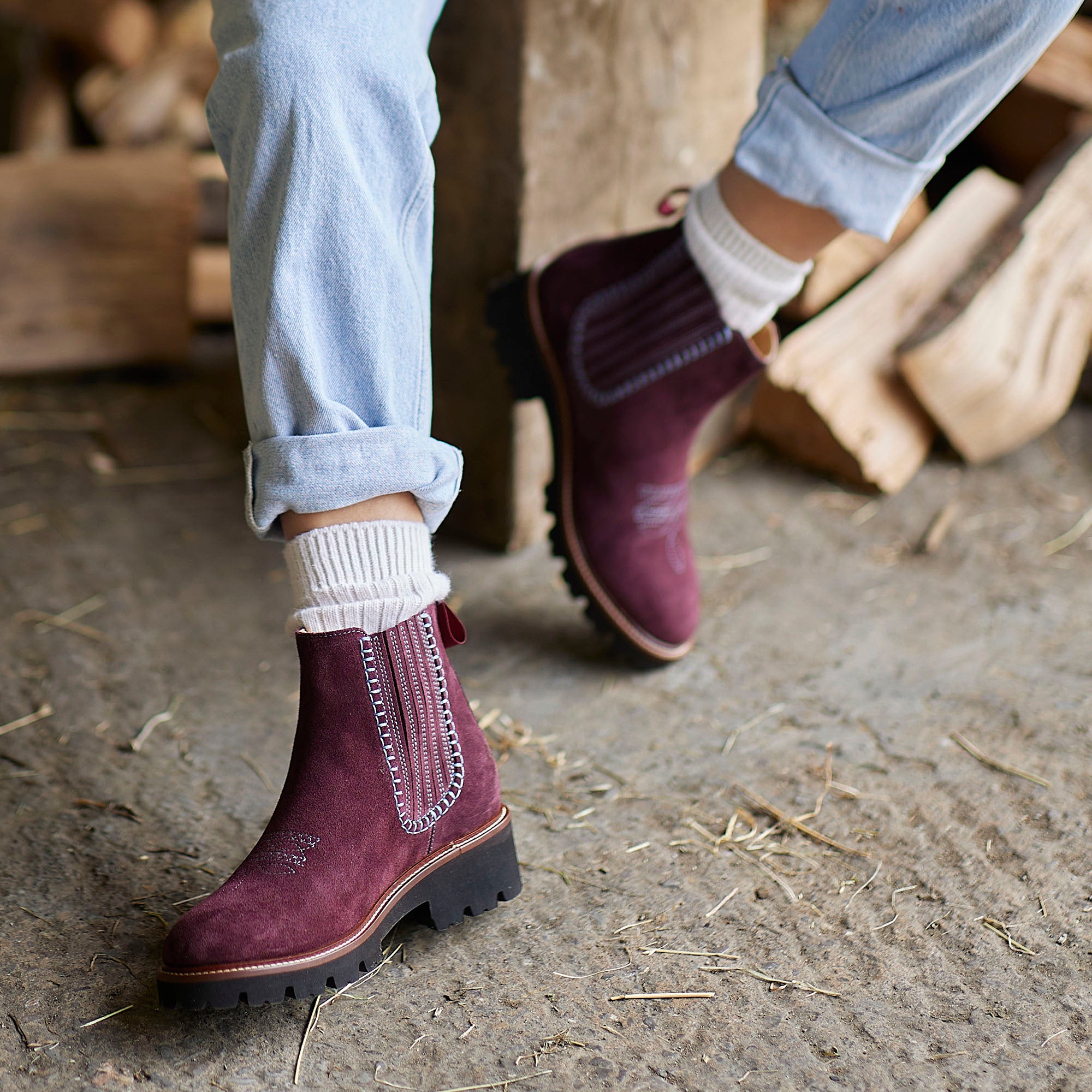 Ranch Boots - Merlot