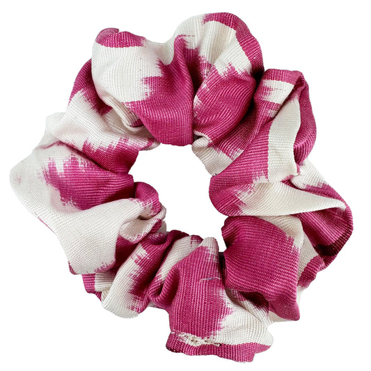 Pink Peony - Ikat Scrunchie