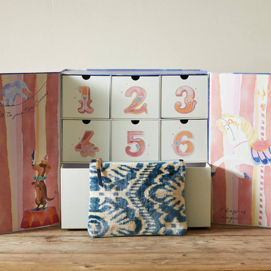 7 Days of Magic Calendar - Ikat Clutch in colour of your choice