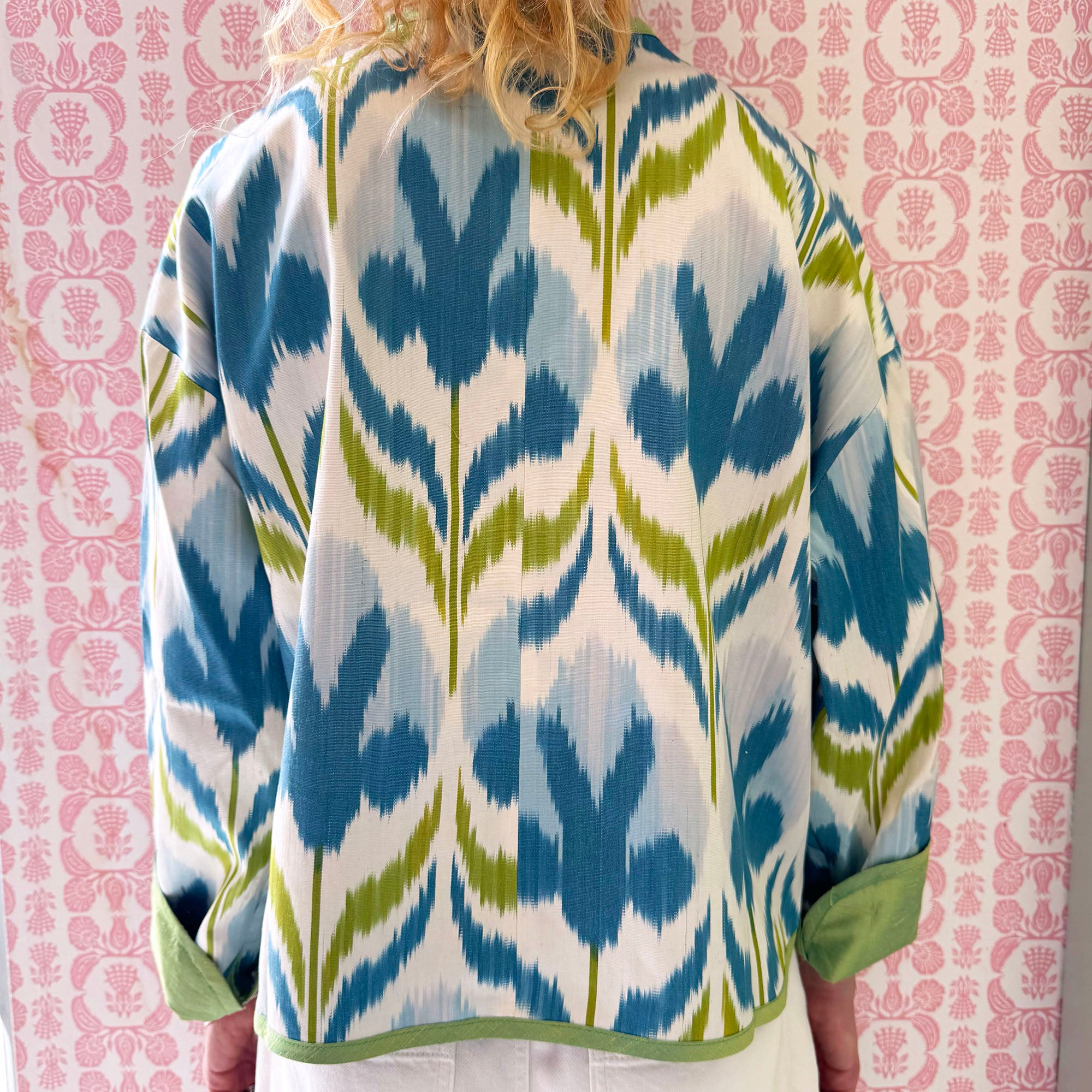 Blue Tulips Ikat Jacket - Browne & Daughters Collaboration