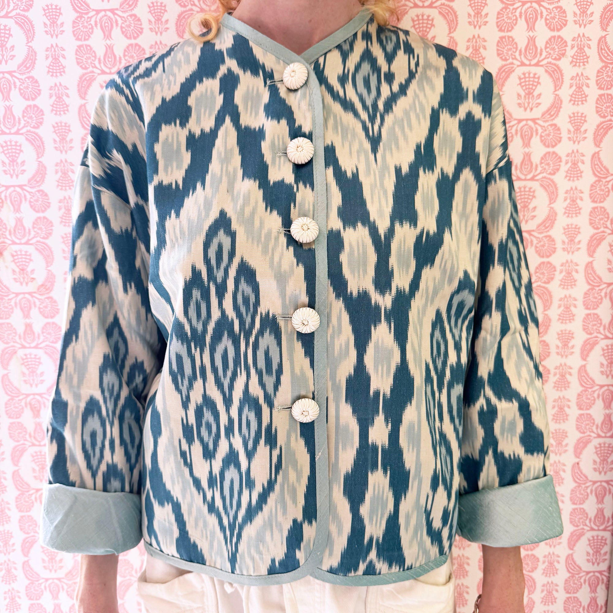 Ocean Blue Ikat Jacket - Browne & Daughters Collaboration