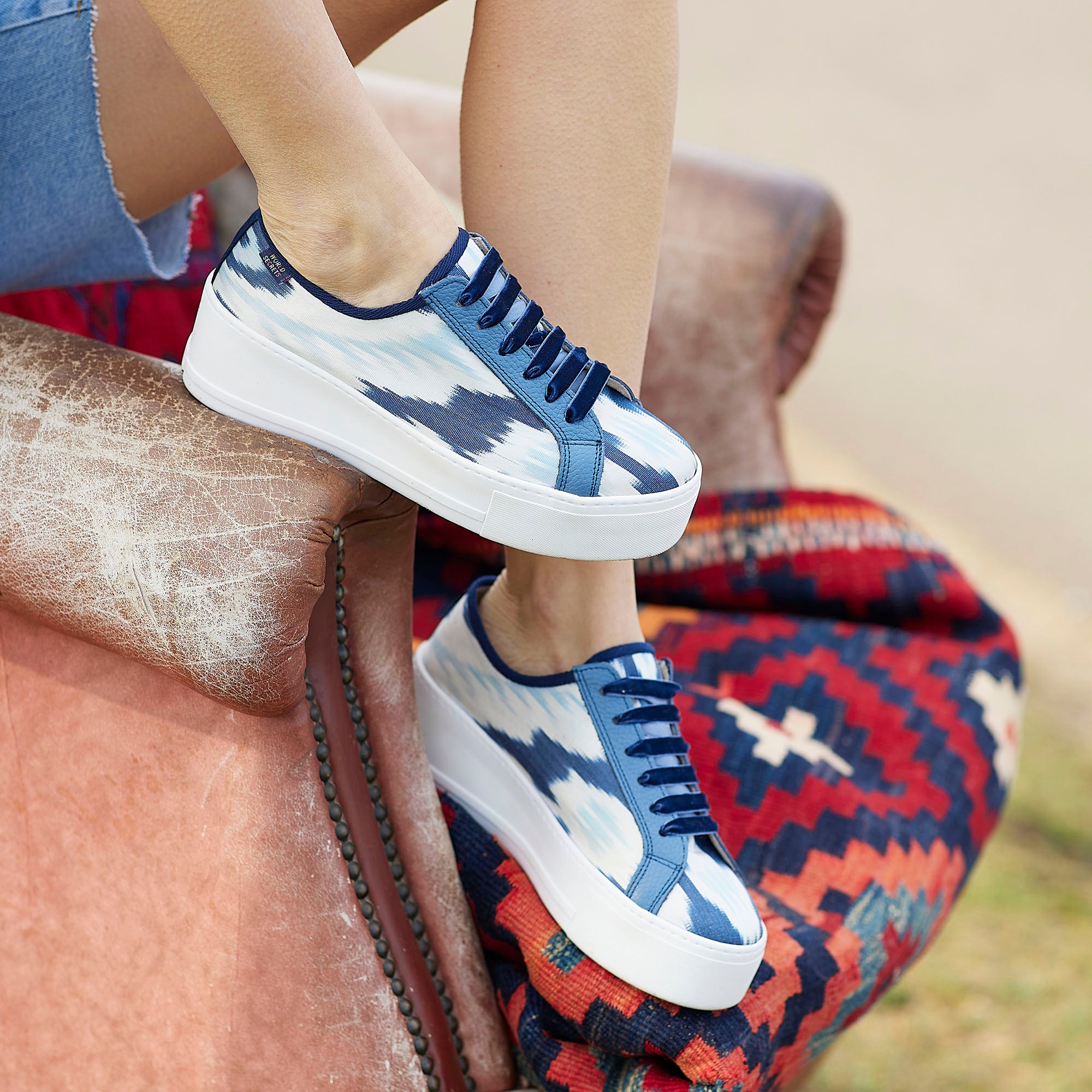 Navy - 'High Flyer' Sneakers