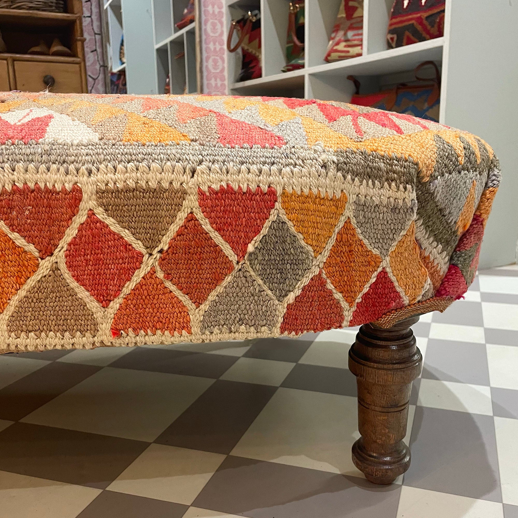 Antique Kilim Chaise Longue