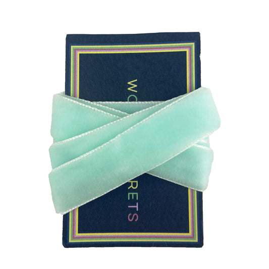 Espadrille Ribbons - Soft Mint Velvet