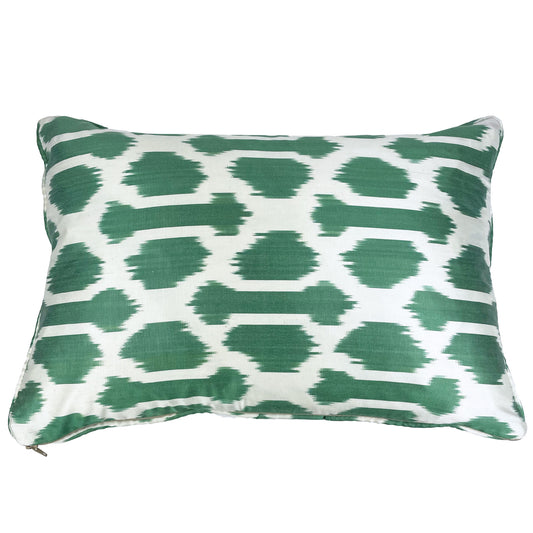 Verde - Mini Ikat Silk Cushion